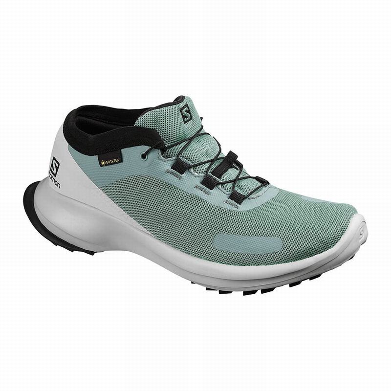 Buty Do Biegania W Terenie Damskie Salomon SENSE FEEL GTX W - Zielone / Niebieskie - Polska (407-TCO